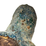 Ancient Persian Seljuk Blue/Turquoise Glazed Terracotta Oil Lamp, c. 10th to 12th Century AD