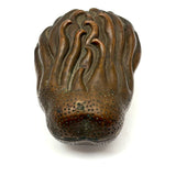 Striking Antique Chinese Bronze Buddha's Hand (Citron) Box with Blue Enamel Interior