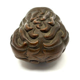 Striking Antique Chinese Bronze Buddha's Hand (Citron) Box with Blue Enamel Interior