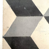 Striking Large Cement Tile with Geometric Pattern