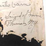 Young Man with Horse and Barn, Thurman, NY, Antique Snapshot