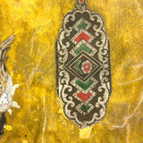 c. 1840s American Wallpaper Band Box with Decoupage in Glorious Yellow and Blue