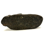 Striking and Sensitive Inuit Stone Carving of Man and Seal with Sinew Reins (Shoulder Repair)