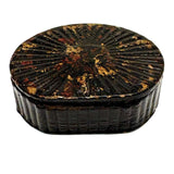 Earlyish 19th Century Lacquered Snuff Box in Tortoiseshell Paint