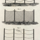 Fences (Agriculture), Striking and Poignant c. 1820 Engraving, Abraham Rees, London
