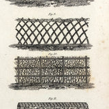 Fences (Agriculture), Striking and Poignant c. 1820 Engraving, Abraham Rees, London