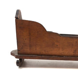 Lovely Old Miniature Folk Art Crib with Curious Copper Lining