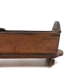 Lovely Old Miniature Folk Art Crib with Curious Copper Lining