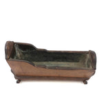 Lovely Old Miniature Folk Art Crib with Curious Copper Lining