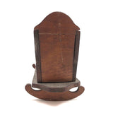 Lovely Old Miniature Folk Art Crib with Curious Copper Lining