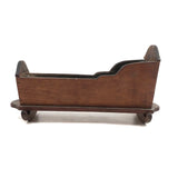 Lovely Old Miniature Folk Art Crib with Curious Copper Lining