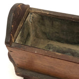 Lovely Old Miniature Folk Art Crib with Curious Copper Lining