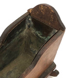 Lovely Old Miniature Folk Art Crib with Curious Copper Lining