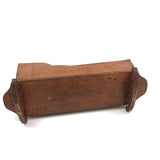 Lovely Old Miniature Folk Art Crib with Curious Copper Lining