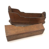 Lovely Old Miniature Folk Art Crib with Curious Copper Lining
