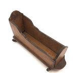 Lovely Old Miniature Folk Art Crib with Curious Copper Lining