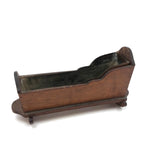 Lovely Old Miniature Folk Art Crib with Curious Copper Lining