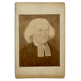 Edward Wigglesworth, President of Harvard University, Cabinet Card Photo of Portrait Painting