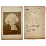 Edward Wigglesworth, President of Harvard University, Cabinet Card Photo of Portrait Painting