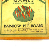 Albany Association of the Blind Rainbow Games Rainbow Peg Board