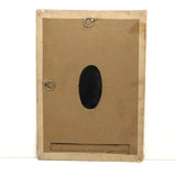 Frowning Girl with Spaniel, Antique Tintype, Framed as Found