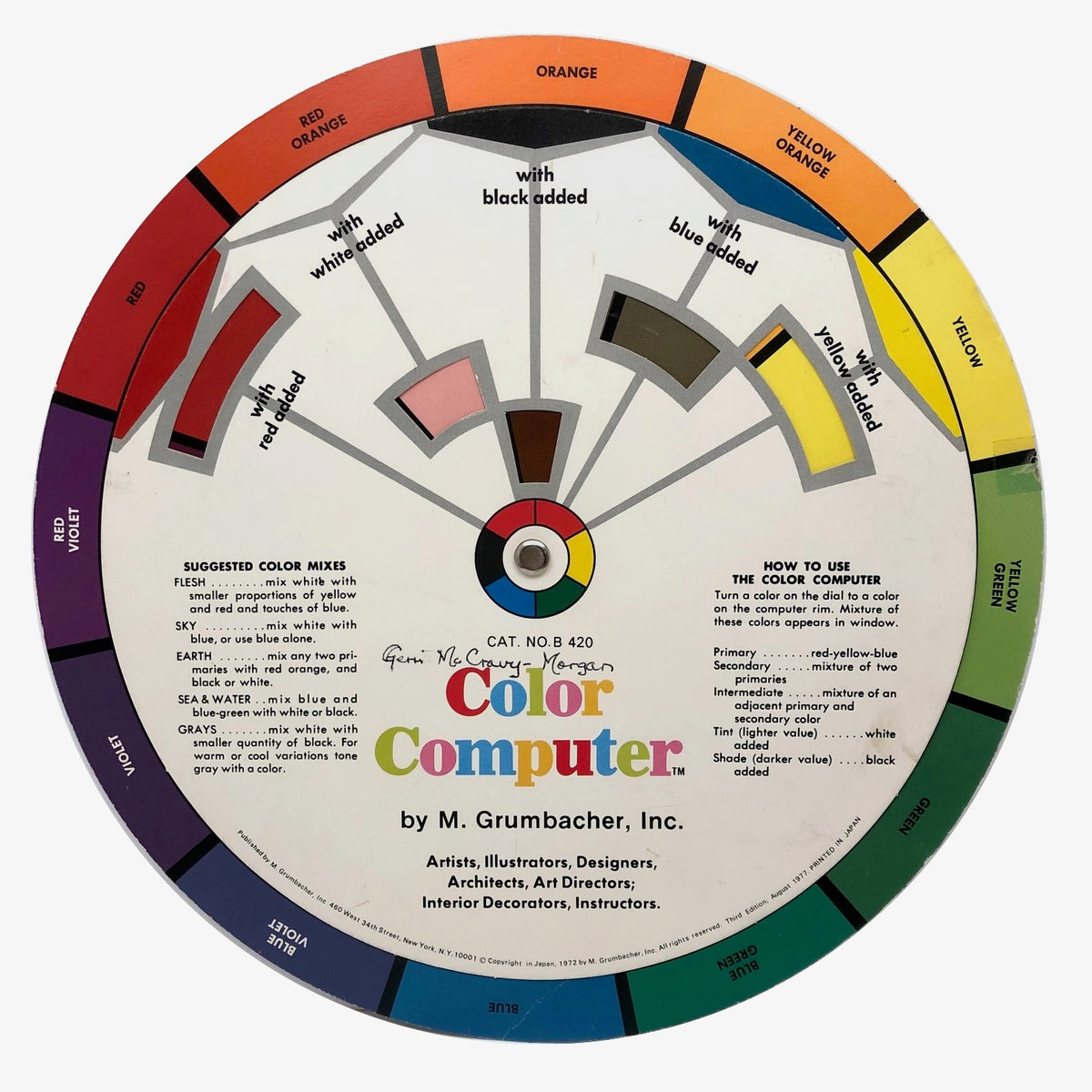 1972 Grumbacher Color Computer Color Wheel – critical EYE Finds