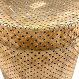 Early (1817-18!) New England Polka Dotted Wallpaper Band Box with Newspaper Lining and Hand-stitched Mending