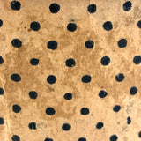 Early (1817-18!) New England Polka Dotted Wallpaper Band Box with Newspaper Lining and Hand-stitched Mending