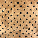 Early (1817-18!) New England Polka Dotted Wallpaper Band Box with Newspaper Lining and Hand-stitched Mending