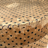 Early (1817-18!) New England Polka Dotted Wallpaper Band Box with Newspaper Lining and Hand-stitched Mending