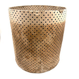 Early (1817-18!) New England Polka Dotted Wallpaper Band Box with Newspaper Lining and Hand-stitched Mending