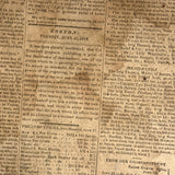 Early (1817-18!) New England Polka Dotted Wallpaper Band Box with Newspaper Lining and Hand-stitched Mending