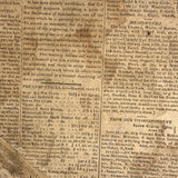 Early (1817-18!) New England Polka Dotted Wallpaper Band Box with Newspaper Lining and Hand-stitched Mending