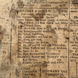 Early (1817-18!) New England Polka Dotted Wallpaper Band Box with Newspaper Lining and Hand-stitched Mending