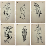 Six More Mid-Century Sketches, Artist Unknown, SOLD INDIVIDUALLY