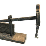 Primitive Antique Jig Doll on Platform with Hand Crank