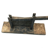 Primitive Antique Jig Doll on Platform with Hand Crank