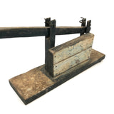 Primitive Antique Jig Doll on Platform with Hand Crank