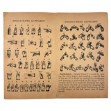 C. 1920 J.M.T Davis, Deaf Mute, Single and Double Hand Sign Language Alphabets Card