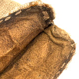 Very Sweet 19th Century Glass Beaded Folk Art Pouch Monogrammed EP