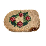 Very Sweet 19th Century Glass Beaded Folk Art Pouch Monogrammed EP