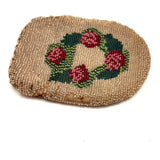 Very Sweet 19th Century Glass Beaded Folk Art Pouch Monogrammed EP