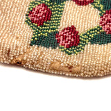 Very Sweet 19th Century Glass Beaded Folk Art Pouch Monogrammed EP