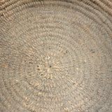 African Pokot Coiled Grain Basket with Leather Strap and Ultra Rich Patina