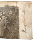 Wonderful Pair of 1920s RPPCS of Same Children, Different Ages, with Mysterious Puff Balls