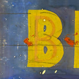 BEER and More at The Stable, Great Old Hand-painted Sign on Cardboard in Antique Frame