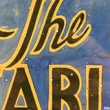 BEER and More at The Stable, Great Old Hand-painted Sign on Cardboard in Antique Frame