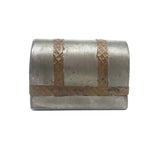 Metalsmith Made Miniature Trunk Box, Marked MS