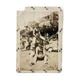 Al, Al, and Joe at Coney Island Beach, Much Handled c. 1930s Snapshot