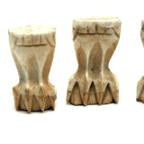 Marvelous Set of Four Antique Carved Bone Clawed Feet